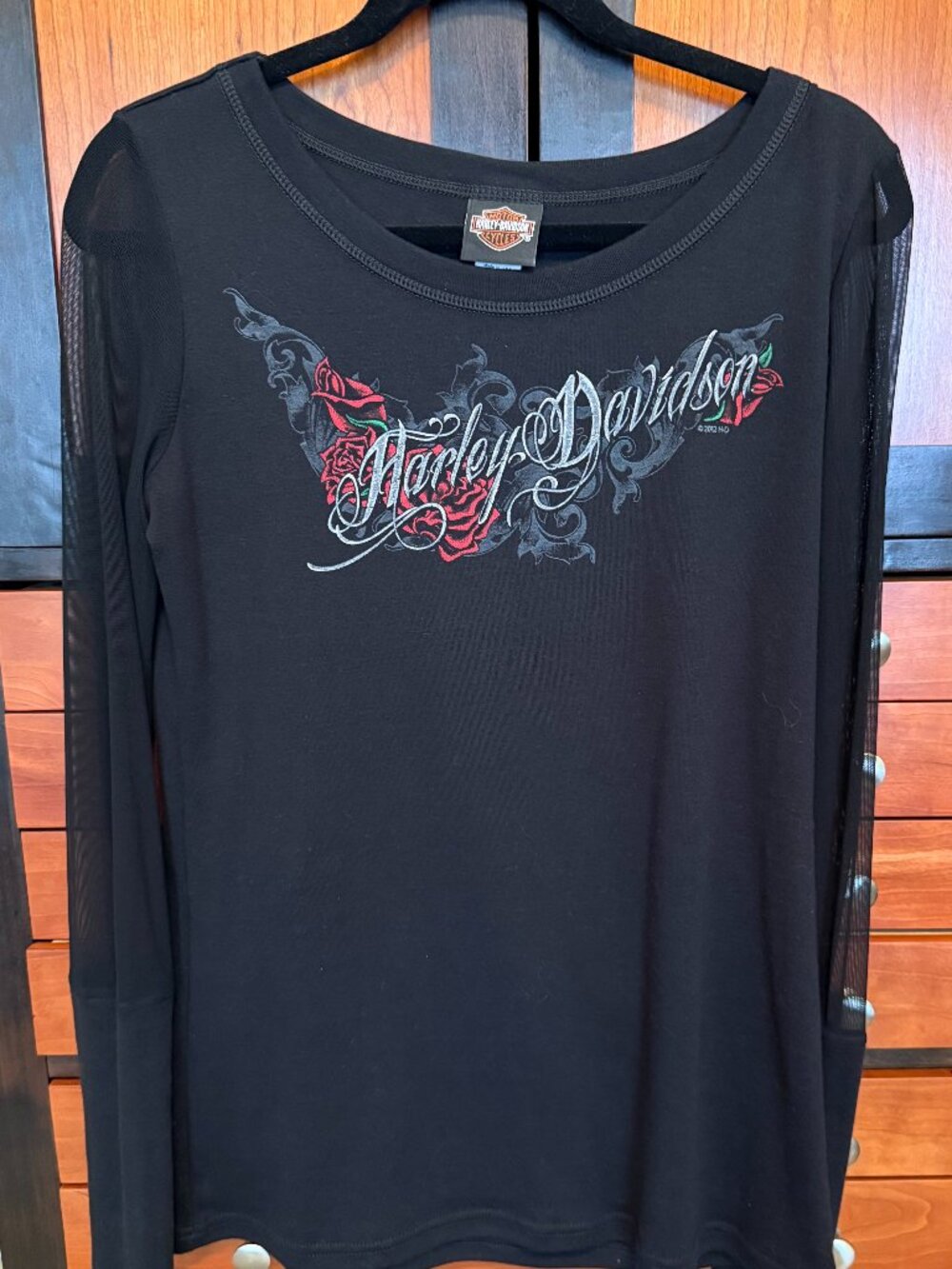 Harley Davidson Sheer sleeve Top NWOT